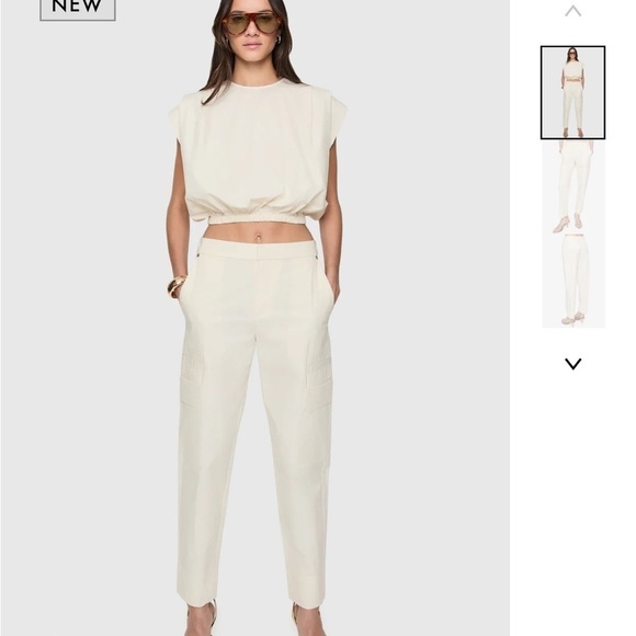 Rebecca Minkoff Pants - Rebecca Minkoff Cream Ankle Cropped pants NWT size 2